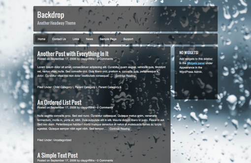 The Backdrop child theme for Headway The Backdrop child theme for Headway