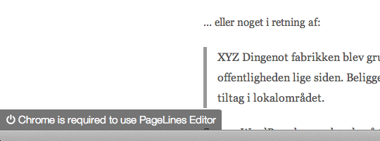 PageLines CMS Chrome-only